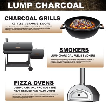 B&B Charcoal Mesquite Lump Charcoal, 8 lb