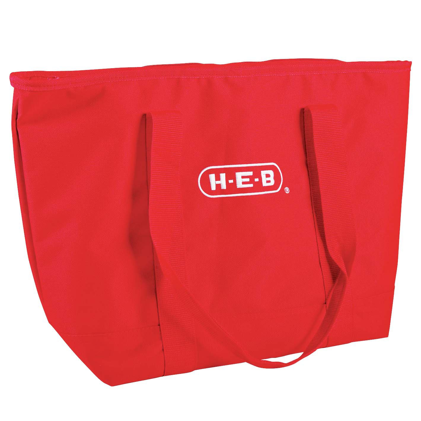 HEB Red Insulated Reusable Shopping Bag Shop Reusable shopping bags at HEB