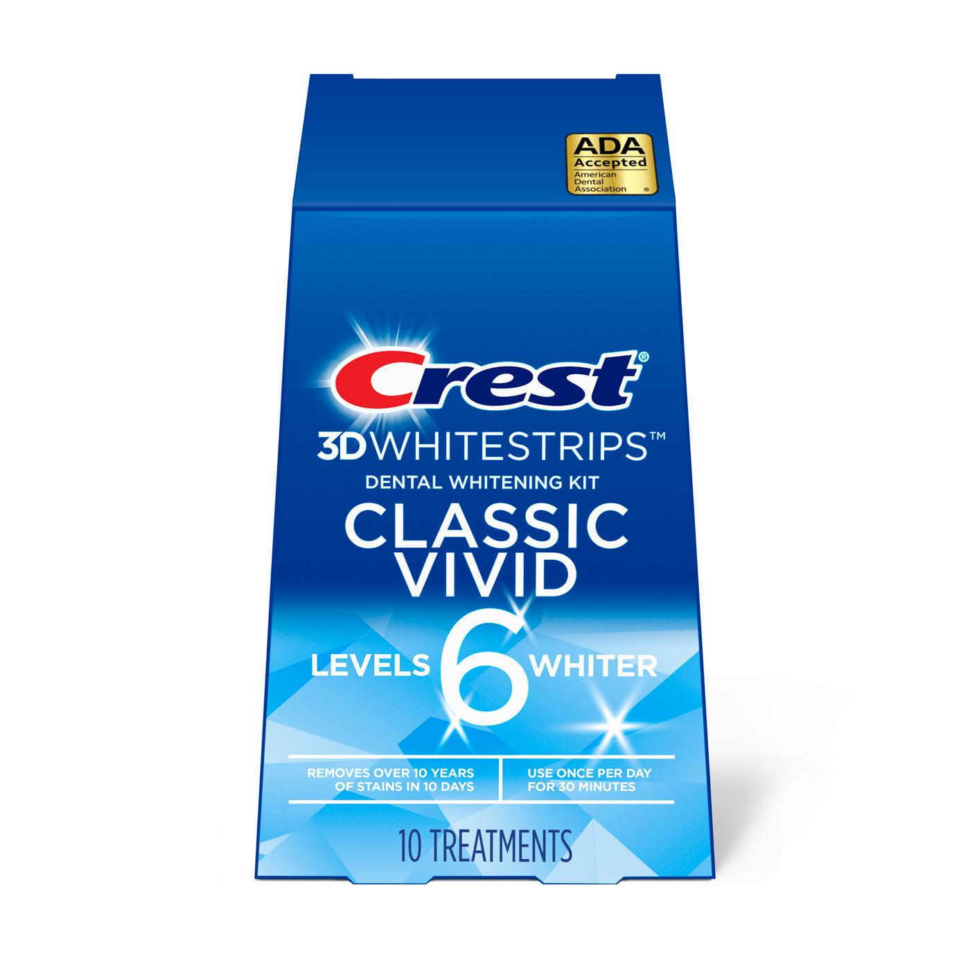 Crest 3DWhitestrips Dental Whitening Kit - Classic Vivid; image 1 of 7