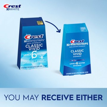 Crest 3DWhitestrips Dental Whitening Kit - Classic Vivid, 10 ct