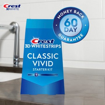 Crest 3DWhitestrips Dental Whitening Kit - Classic Vivid, 10 ct