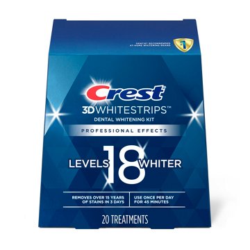 Crest 3D Whitestrips Professional Effects Dental Whitening Kit, 20 ct