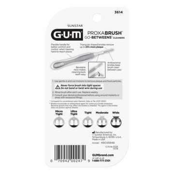 GUM Proxabrush Go-Betweens Wide Cleaners