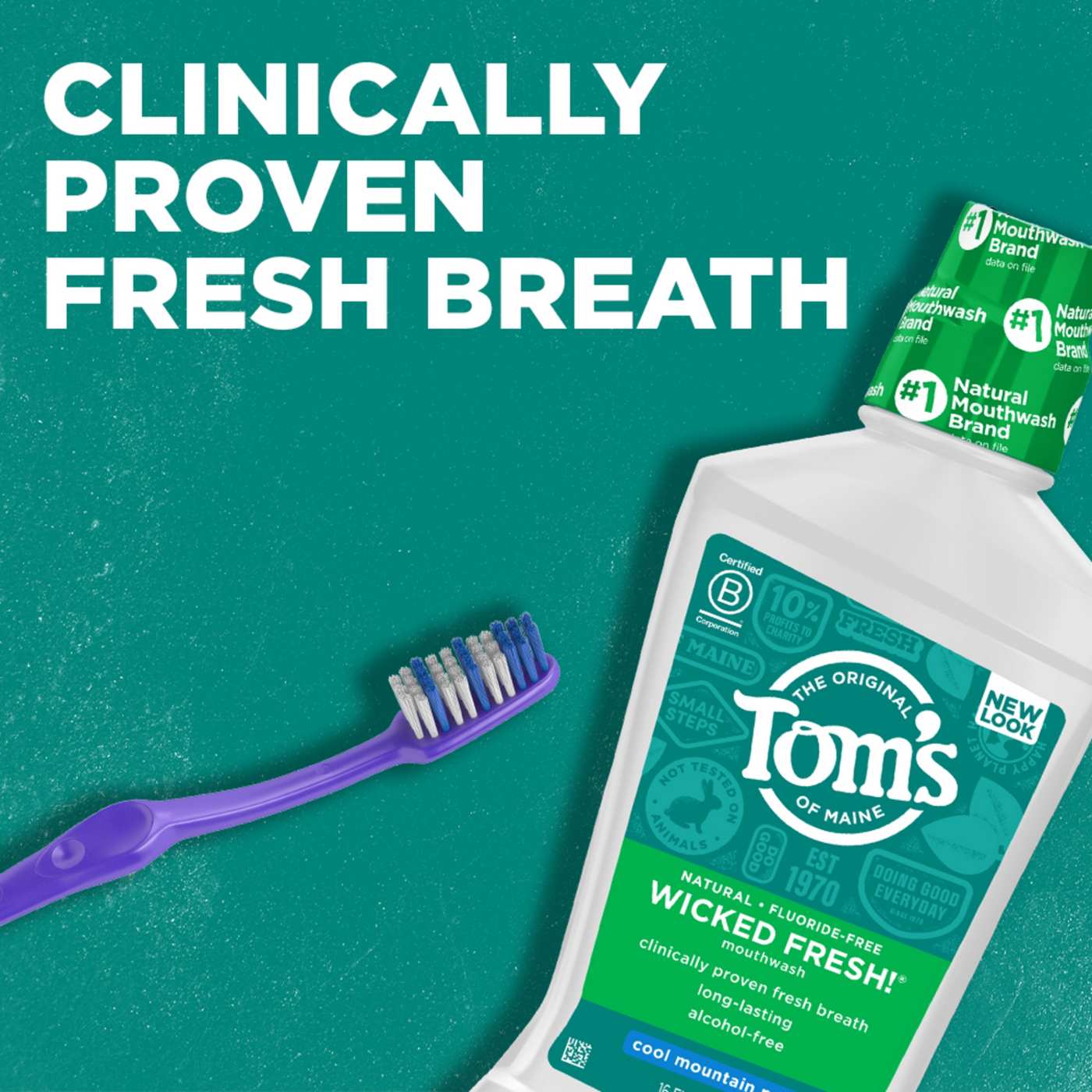 Tom's of Maine Wicked Fresh! Mouthwash - Cool Mountain Mint; image 3 of 3