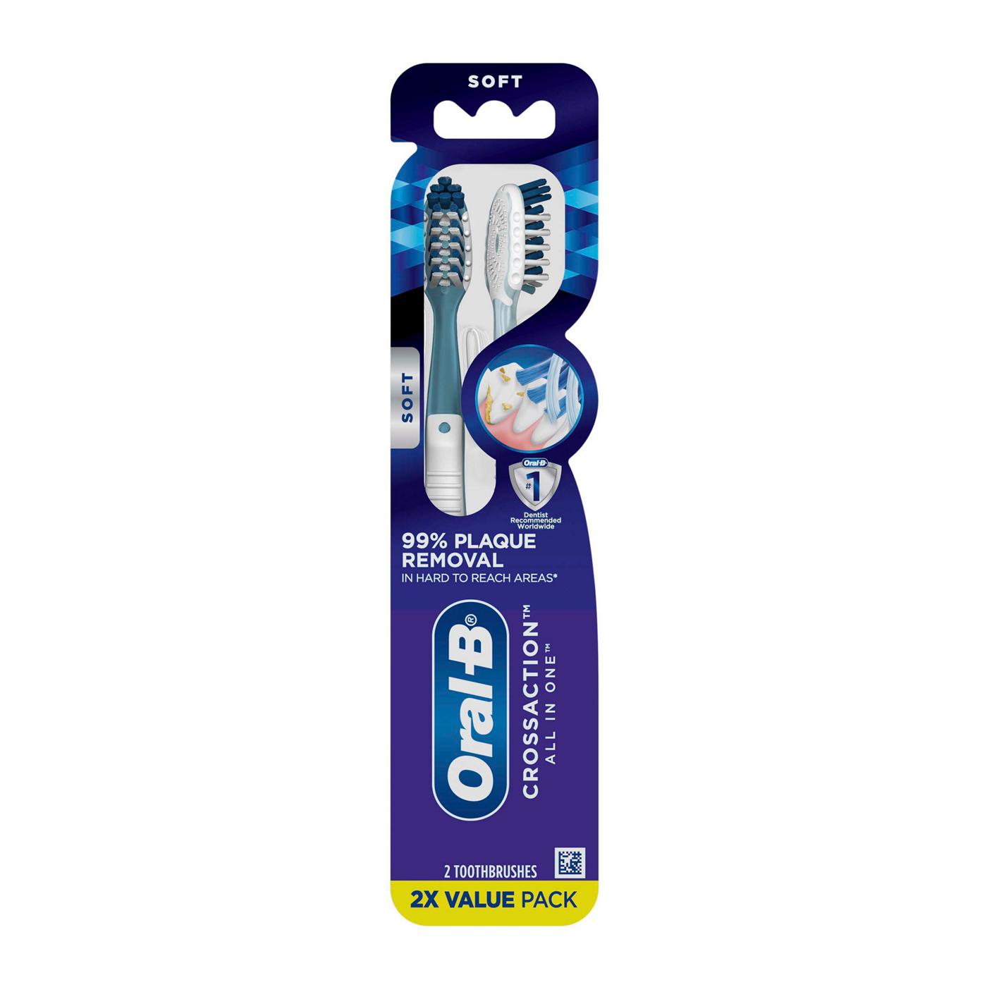 Oral-B CrossAction All In One Soft Toothbrushes; image 1 of 10