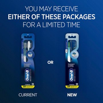 Oral-B Pro Clean Cross Action Toothbrushes - Deep Plaque Removal, Soft, 2 ct