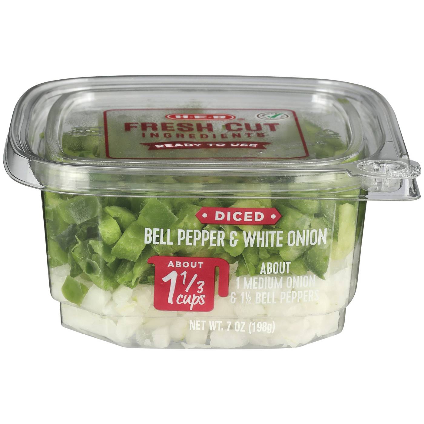 H-E-B Fresh Diced Bell Pepper & Onion; image 1 of 2