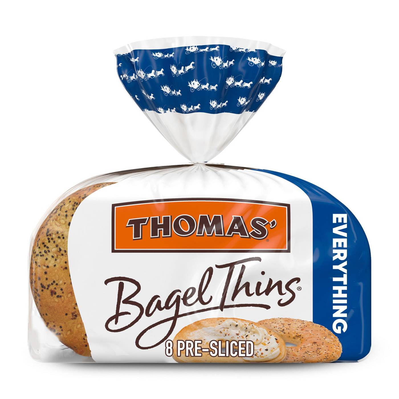 Thomas' Bagel Thins Everything Bagels; image 1 of 3