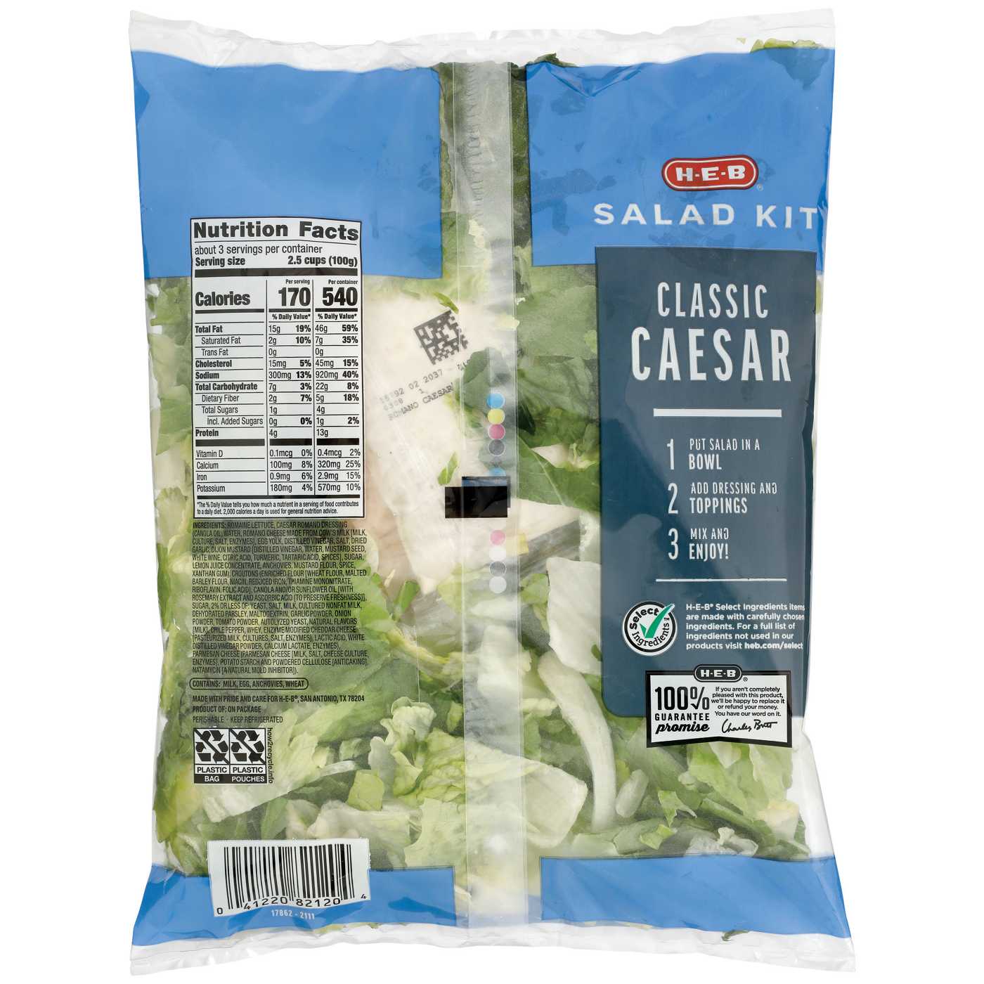 H-E-B Salad Kit - Classic Caesar; image 2 of 5