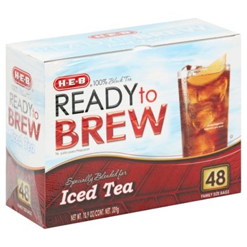 H-E-B Ready to Brew Iced Tea - Family Size Tea Bags, 48 ct