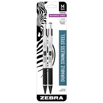 Zebra M-301 0.7mm Mechanical Pencils, 2 pk