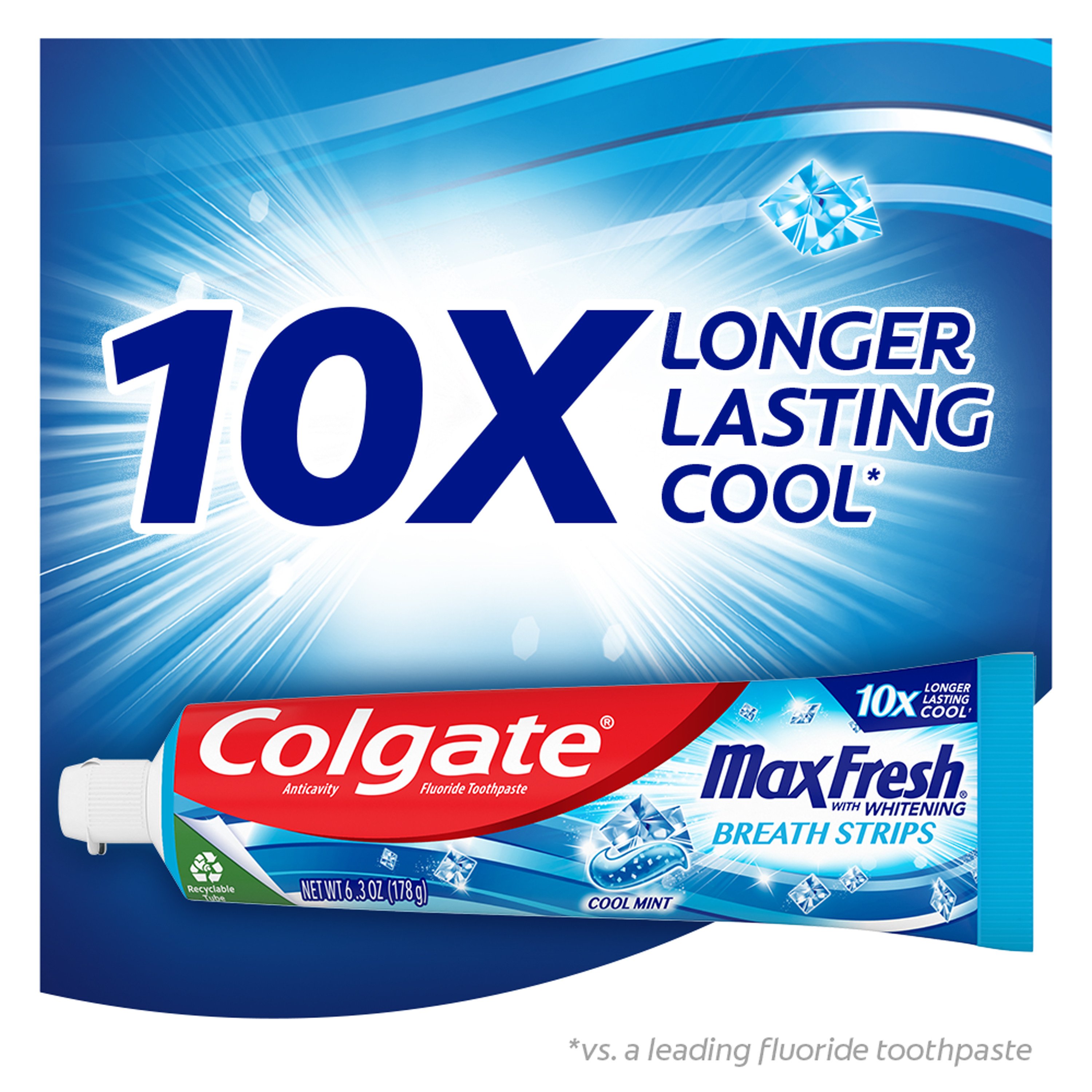  Colgate Max White Anticavity Fluoride Toothpaste Crystal Mint  - Net Wt 4.6 Ounce : Health & Household