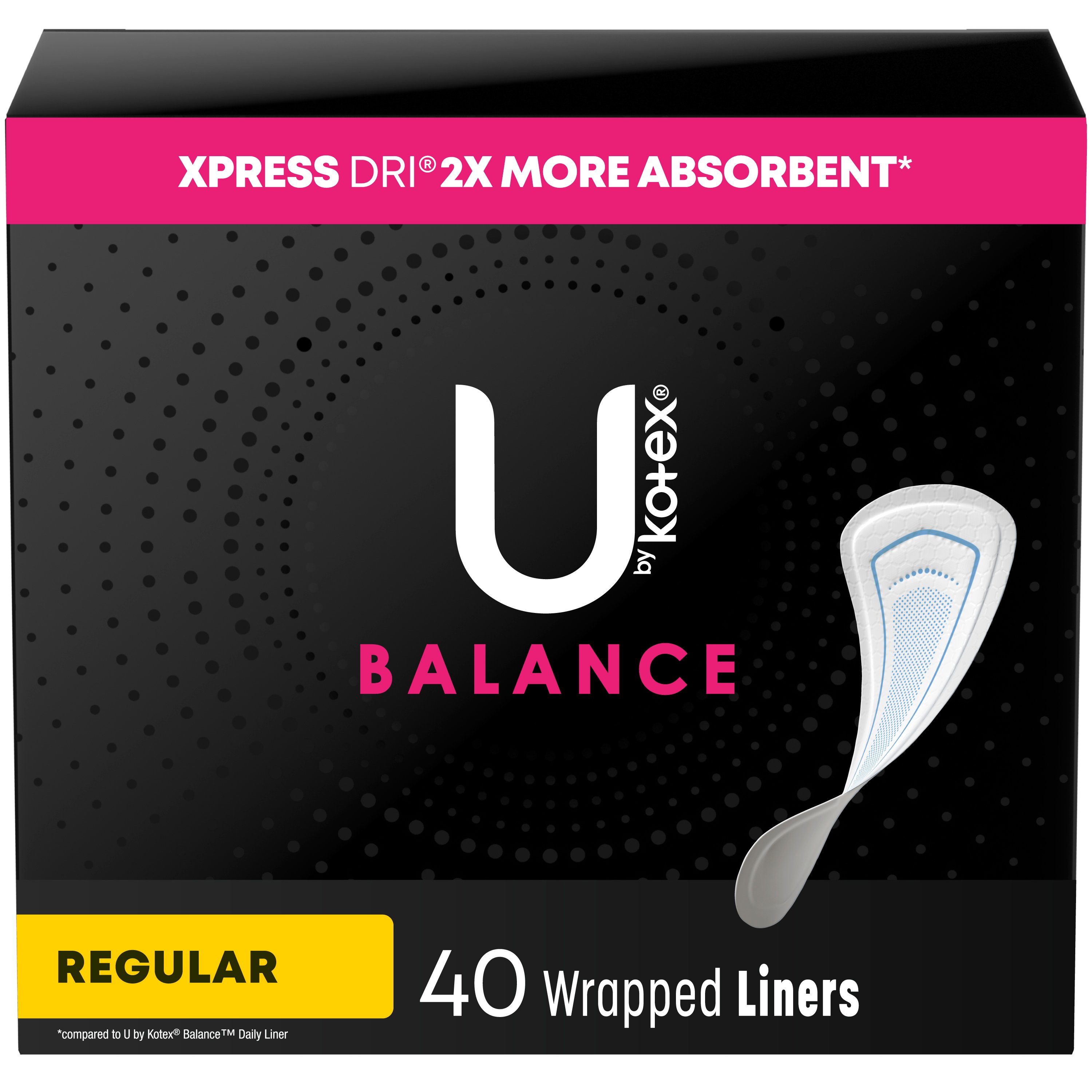 U By Kotex Plus Lightdays Regular Panty Liners Shop Pads Liners At H E B