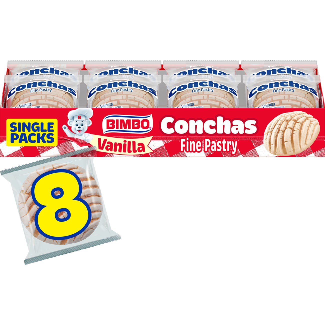 Bimbo Vanilla Conchas Fine Pastry Multipack Shop Snack cakes at HEB