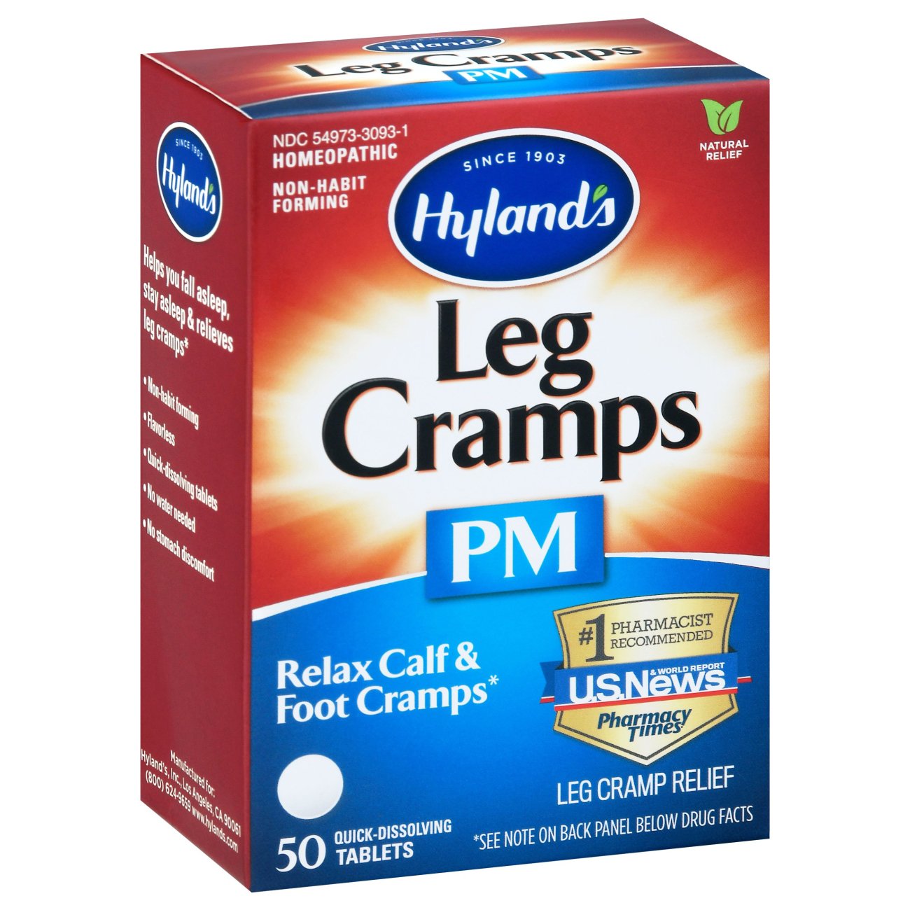 Hyland S Leg Cramps PM Nighttime Cramp Relief Tablets Shop Vitamins   001385231