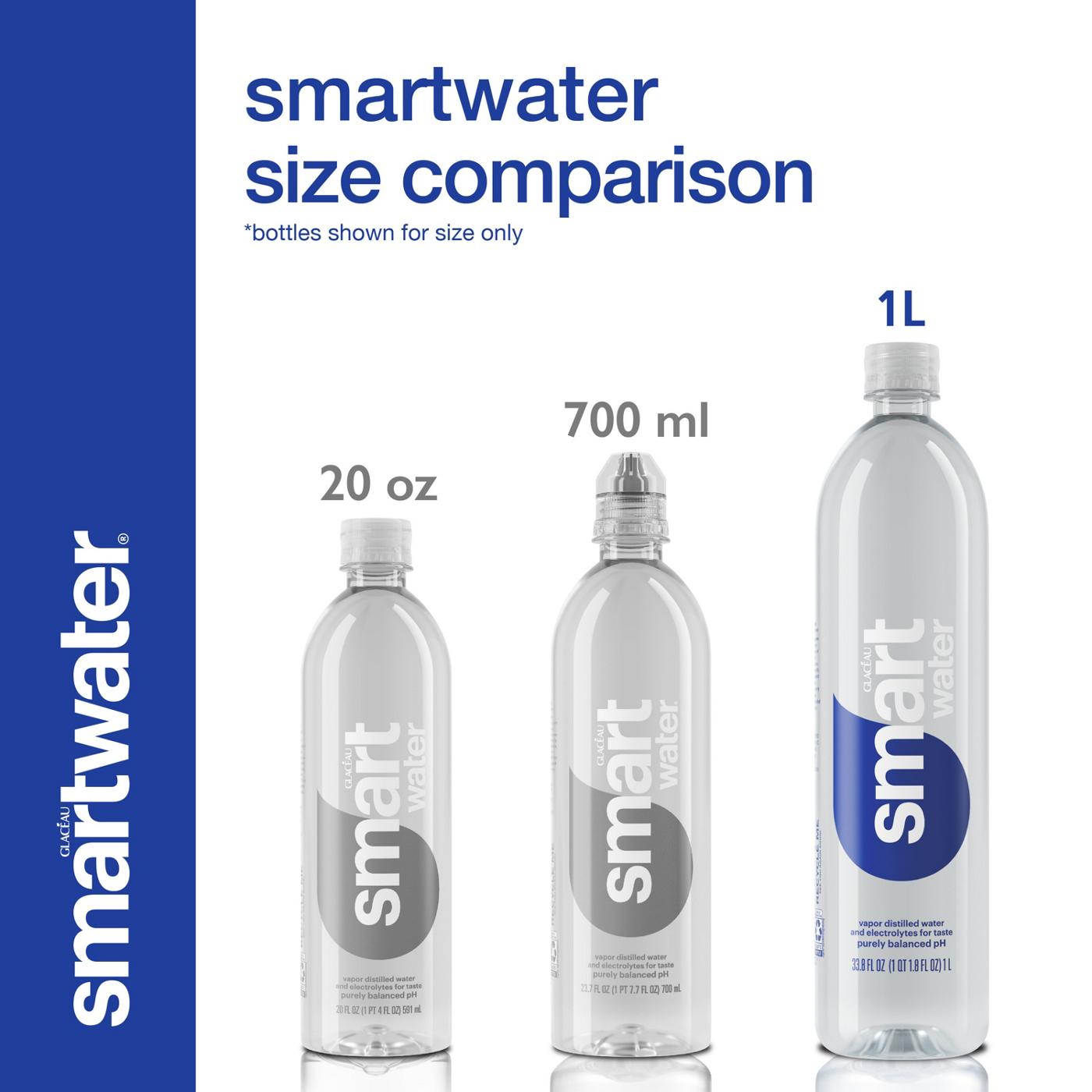 Glaceau Smartwater Vapor Distilled Electrolyte Water 1 L Bottles; image 4 of 7