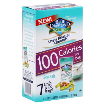 Blue Diamond Oven Roasted Sea Salt Almonds 100 Calories Bags, 7 ct