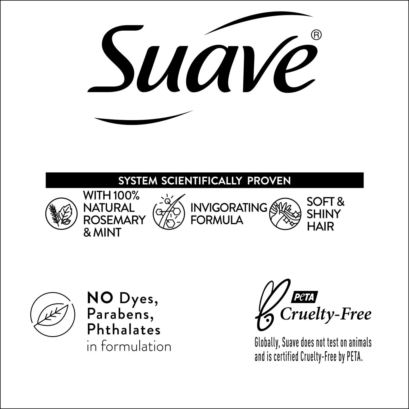Suave Professionals Invigorating Shampoo - Rosemary & Mint; image 2 of 6
