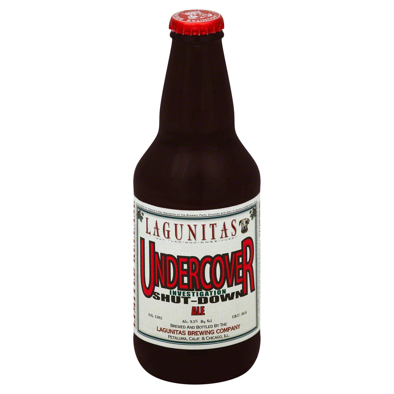 Lagunitas Seasonal Undercover Investigation ShutDown Ale Beer, Glass