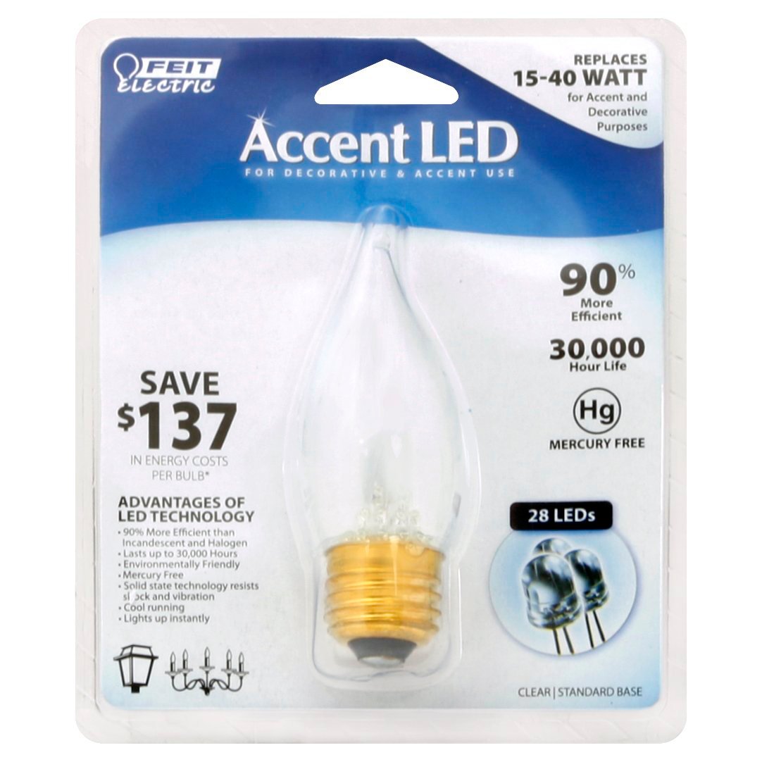 Feit Electric Accent LED 1540Watt Clear Standard Base Light Bulb