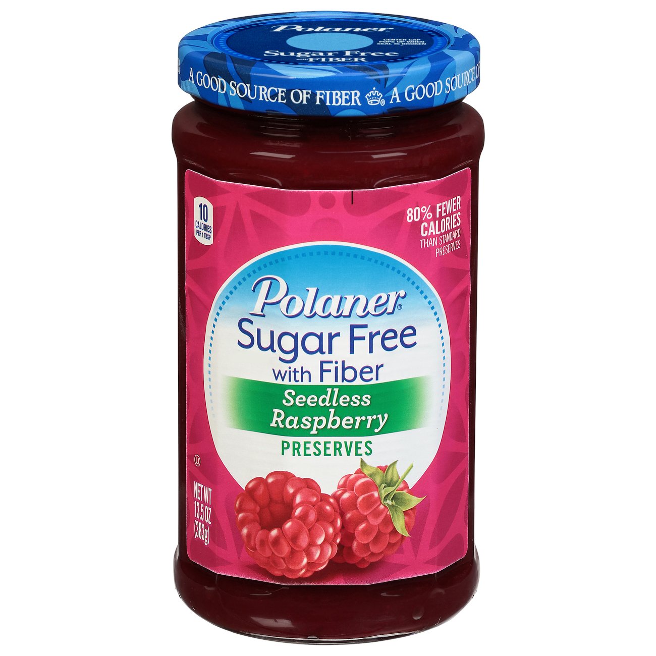 Polaner Sugar Free with Fiber Seedless Raspberry Preserves - Shop Jelly ...