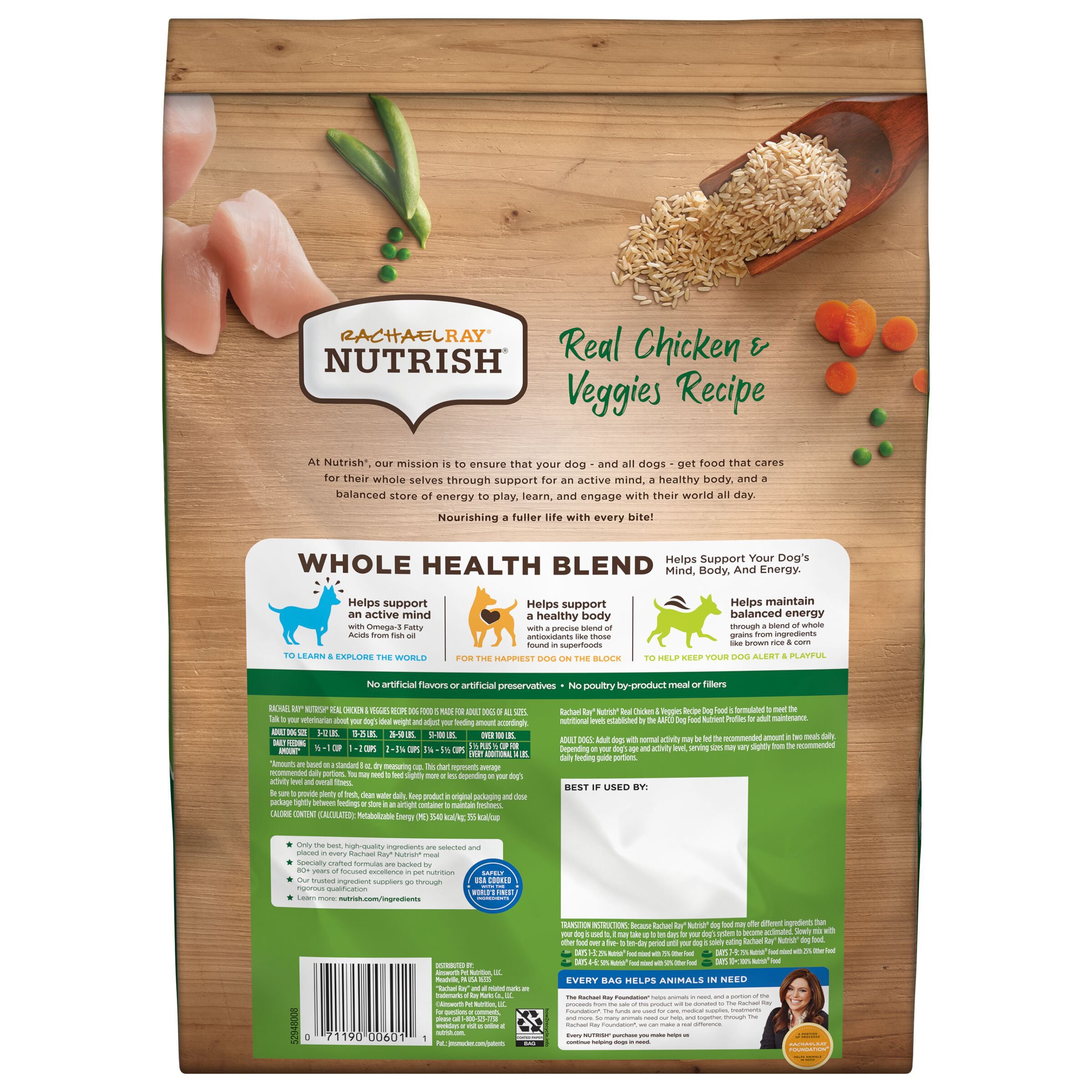 Rachael Ray Nutrish Real Chicken Veggies Recipe Natural Dry Dog Food Shop Food at H E B