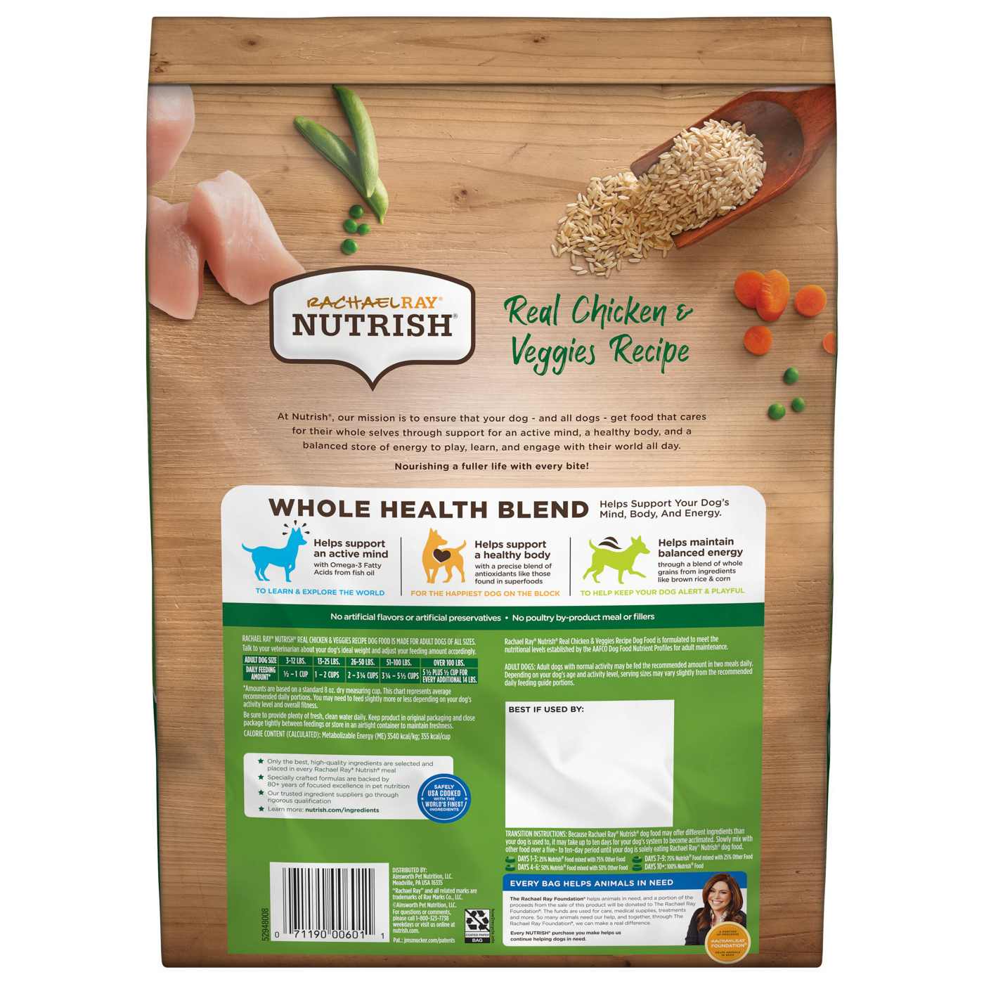 Rachael Ray Nutrish Real Chicken & Veggies Recipe Natural Dry Dog Food; image 4 of 8