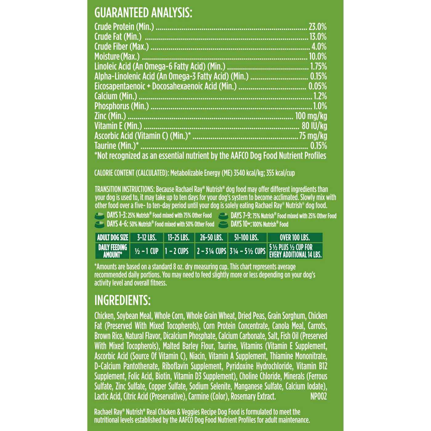 Rachael Ray Nutrish Real Chicken & Veggies Recipe Natural Dry Dog Food; image 4 of 8