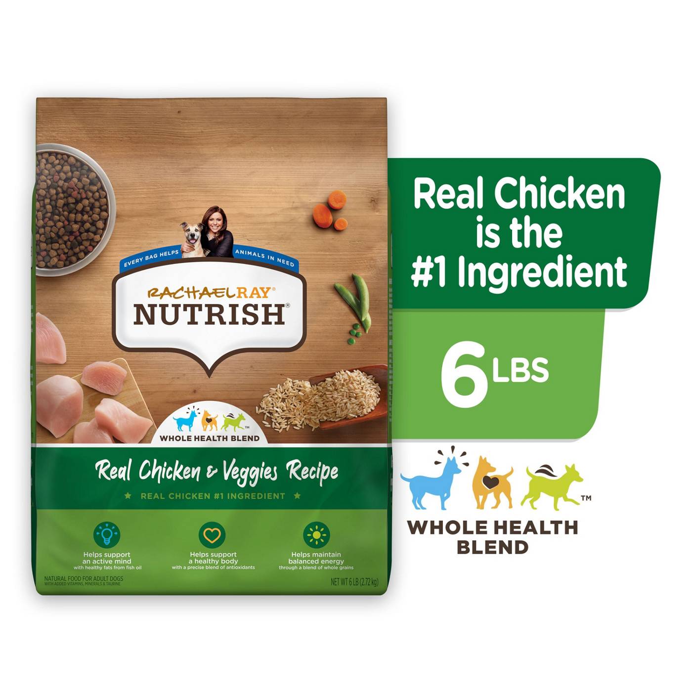 Rachael Ray Nutrish Real Chicken & Veggies Recipe Natural Dry Dog Food; image 6 of 8