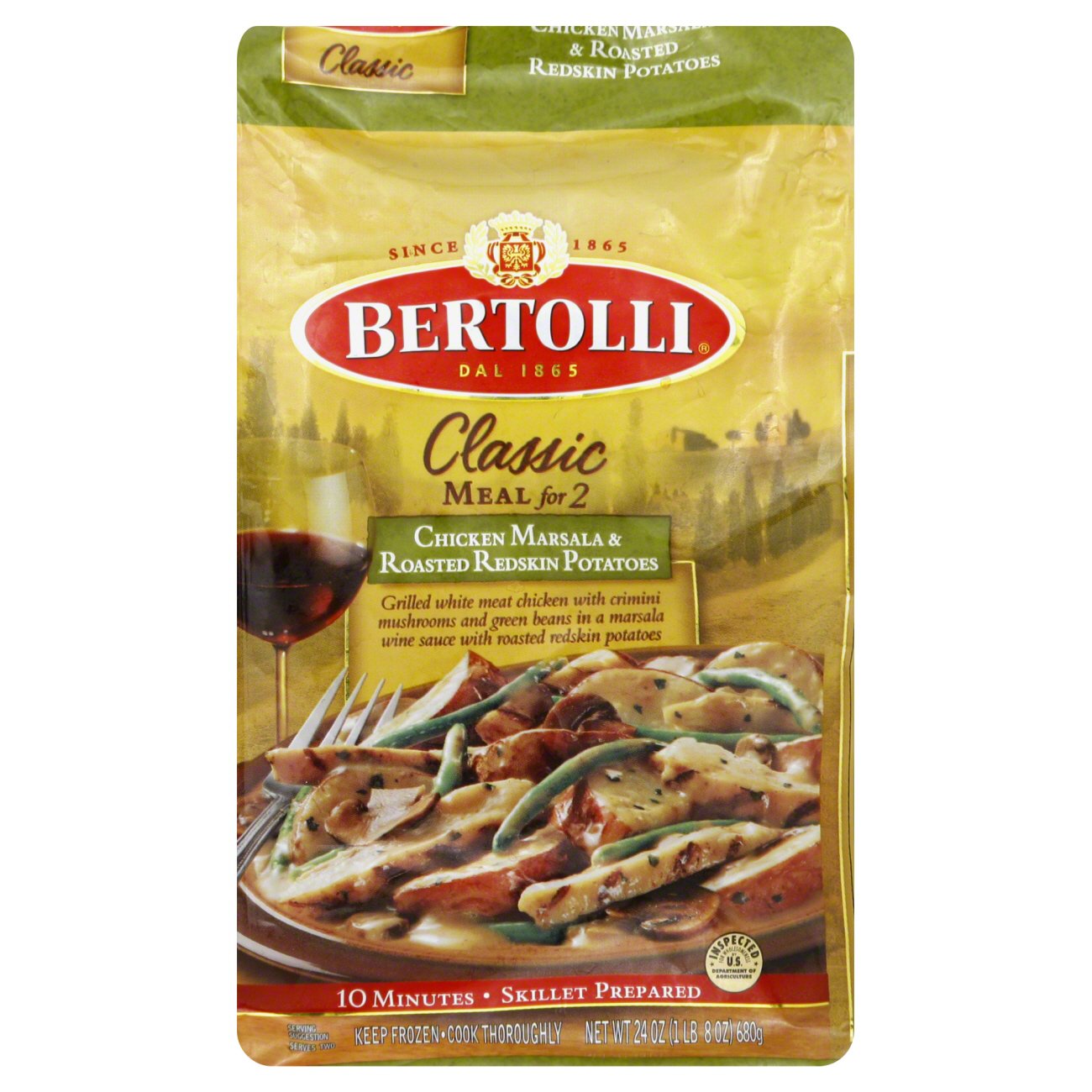 Bertolli Chicken Marsala Roasted Redskin Potatoes Classic Meal For 2 Shop Entrees Sides At H E B