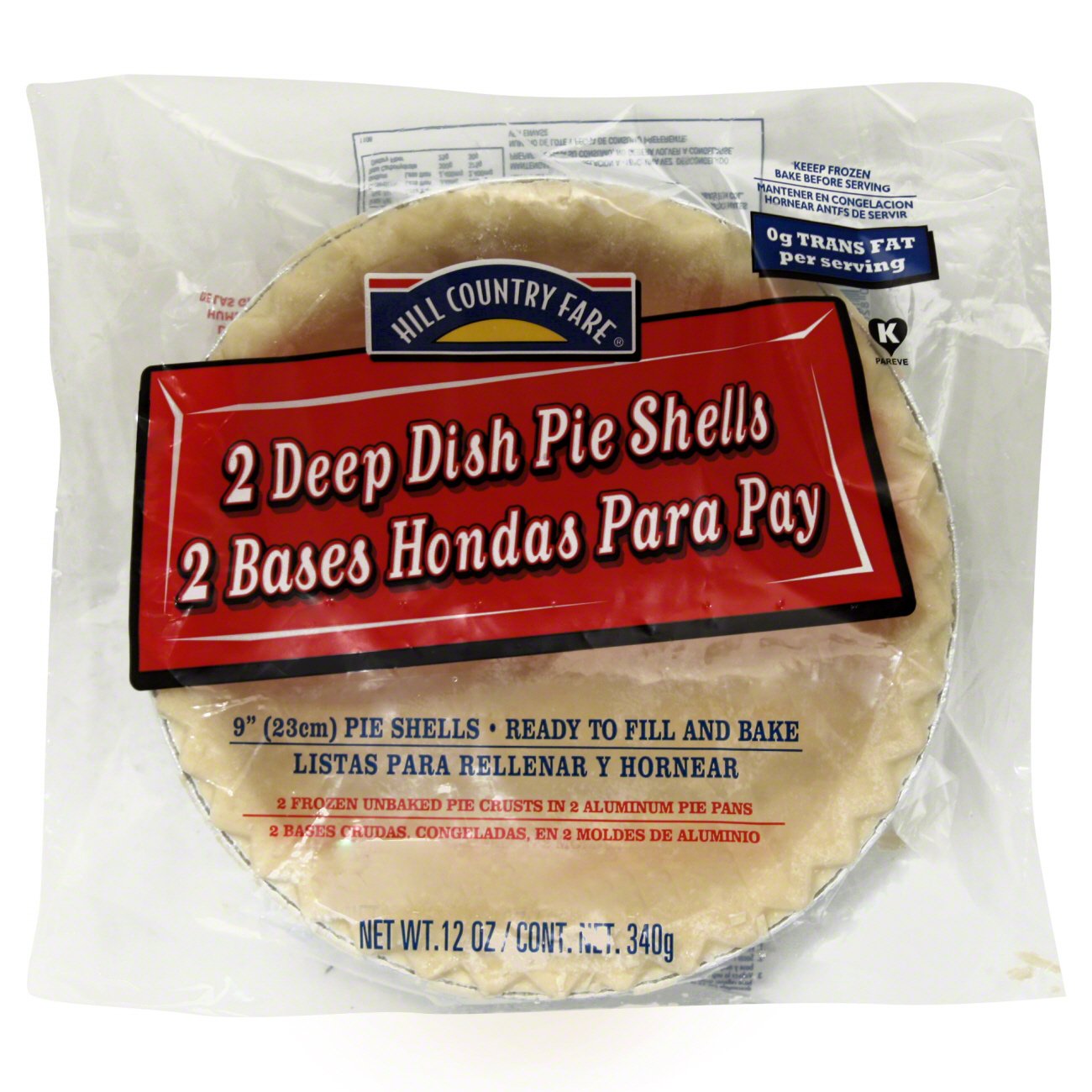 Hill Country Fare Deep Dish 9 Inch Pie Shells Shop Desserts