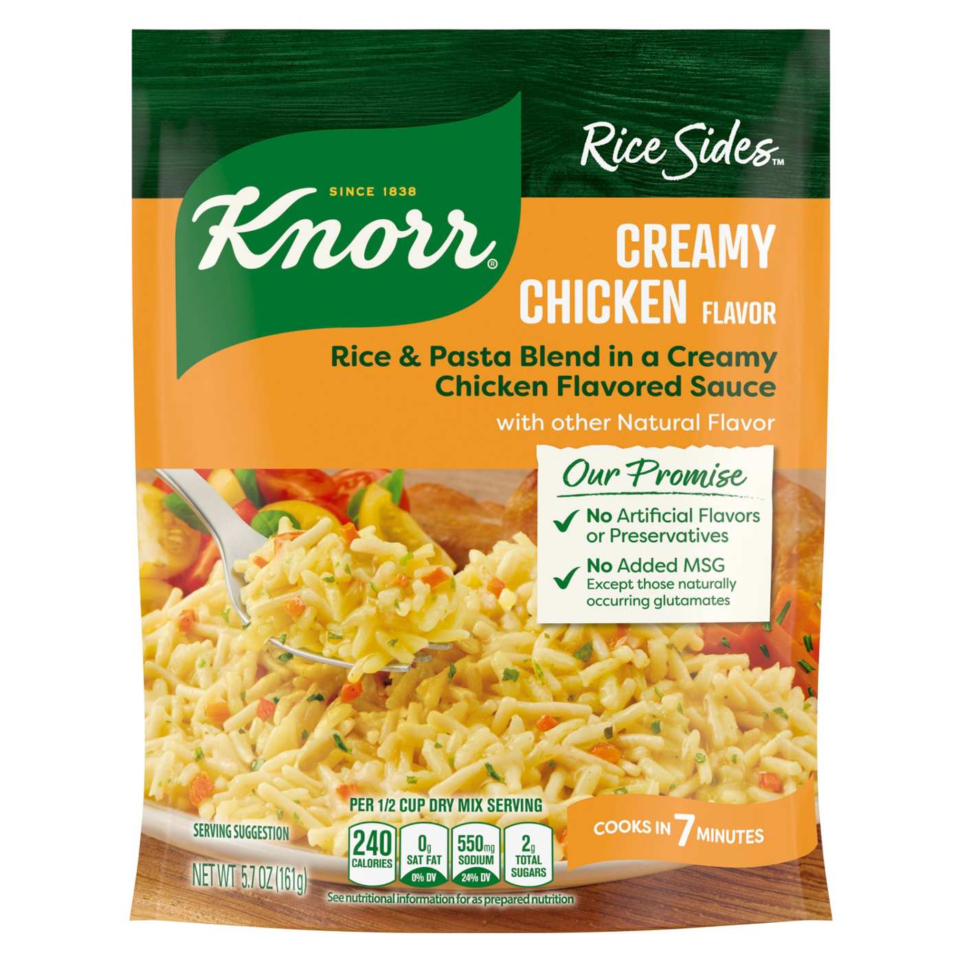 Knorr Rice Sides Creamy Chicken Long Grain Rice and Vermicelli Pasta Blend; image 1 of 3