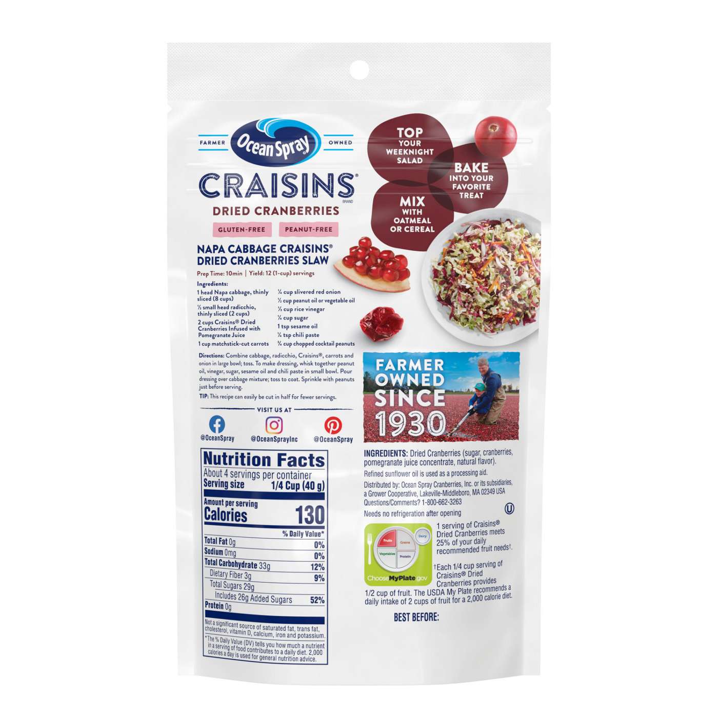 Ocean Spray Craisins Pomegranate Juice Infused Dried Cranberries; image 7 of 8