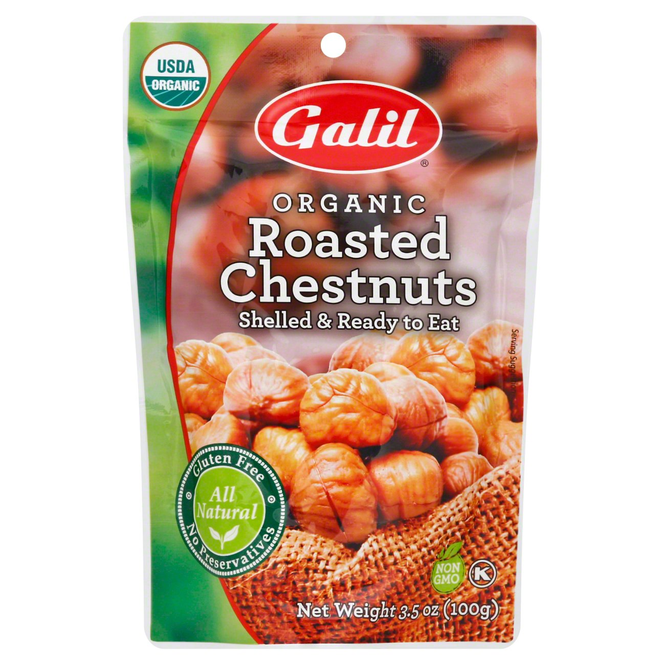 galil Kosher Organic Roasted Chestnuts Shop Nuts & Seeds at HEB
