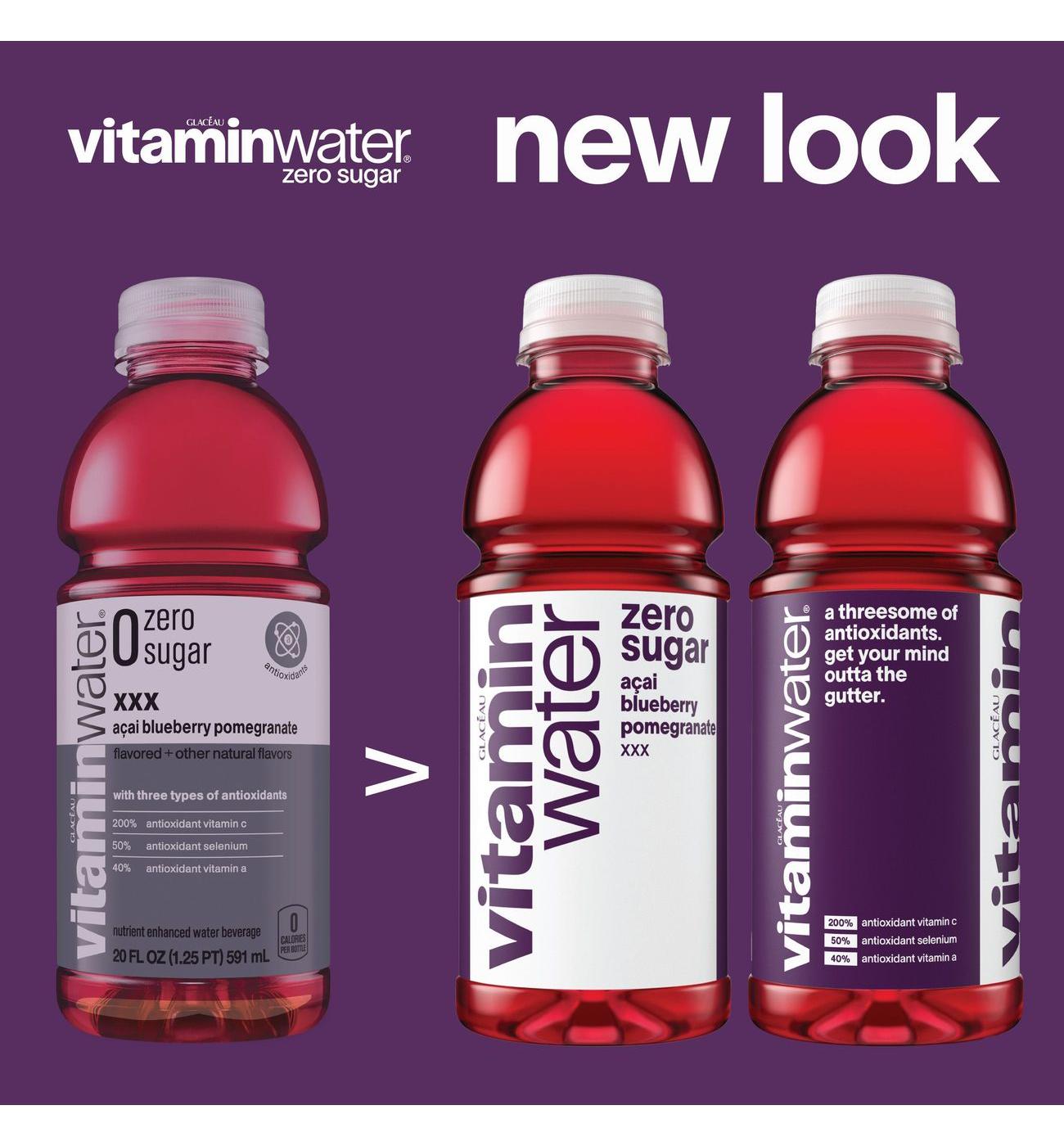 Glaceau Vitaminwater Zero Sugar XXX Acai Blueberry Pomegranate Nutrient Enhanced Water Beverage; image 7 of 7