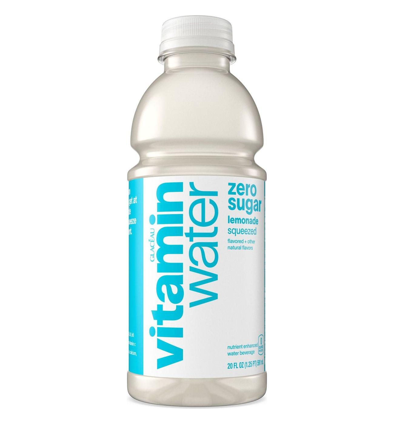 Glaceau Vitaminwater Zero Sugar Lemonade Squeezed Nutrient Enhanced Water Beverage; image 1 of 3