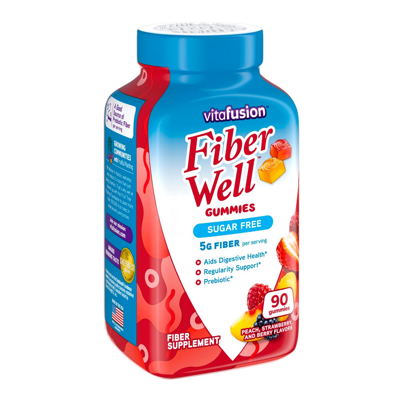 Vitafusion Fiber Well Sugar Free Gummies - Peach, Strawberry, & Berry; image 3 of 6