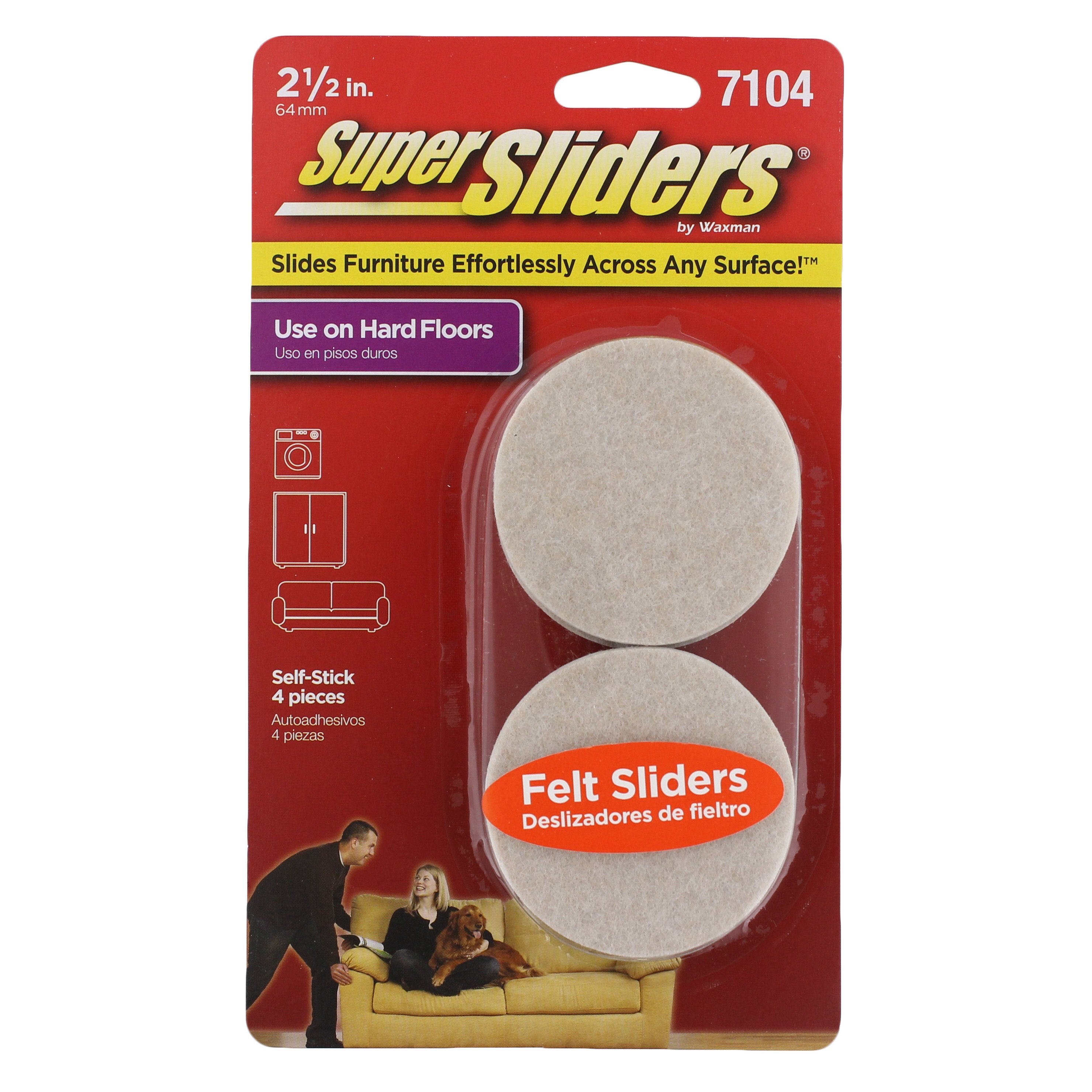 Waxman Felt Bottom SuperSliders - Shop Furniture Sliders at H-E-B