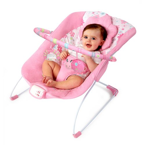 bright starts baby bouncer pink