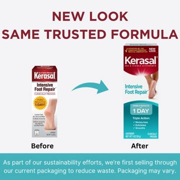 Kerasal Intensive Foot Repair, Skin Healing Ointment for Cracked Heels and Dry Feet, 30 g