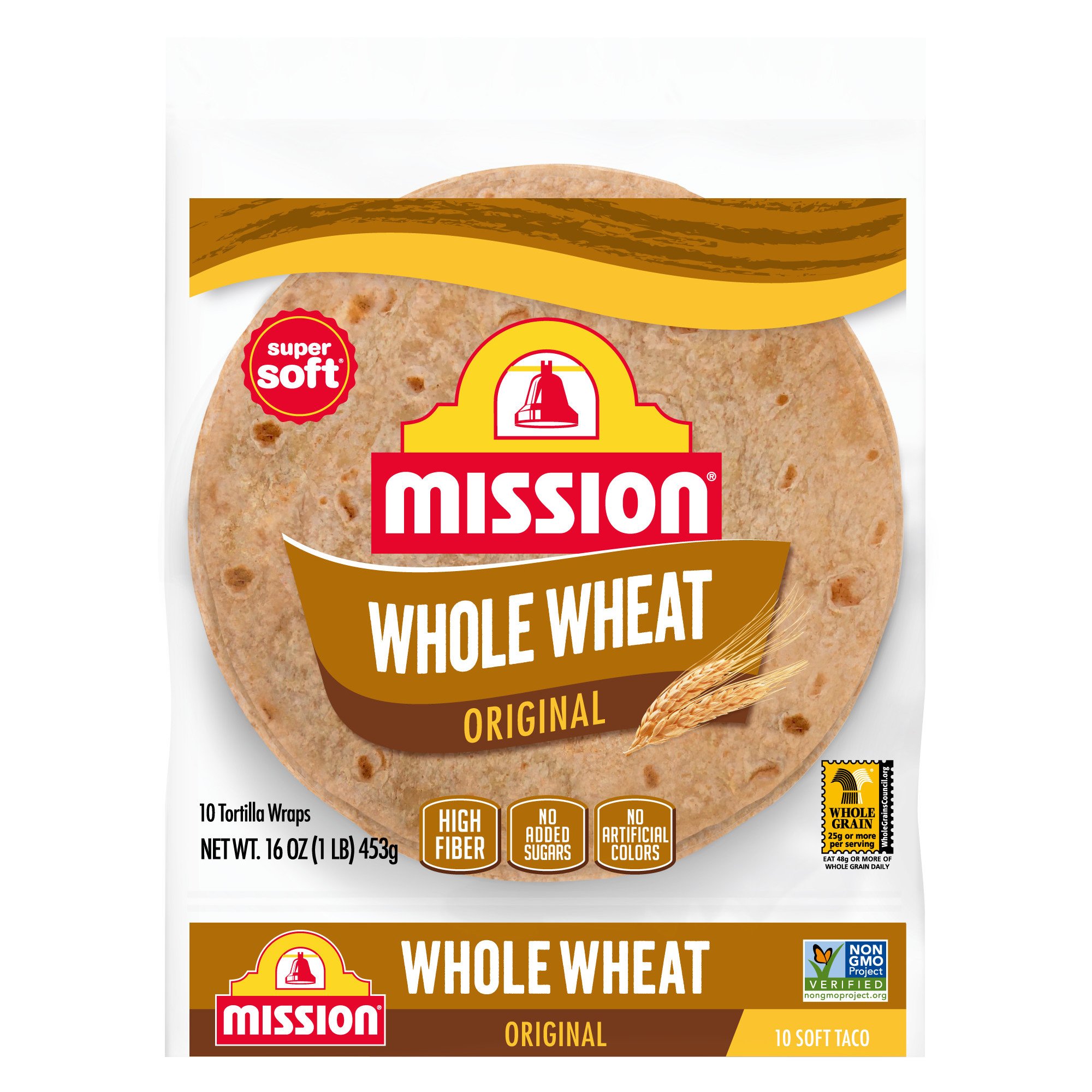 Mission Whole Wheat Soft Taco Flour Tortillas - Shop Tortillas at H-E-B