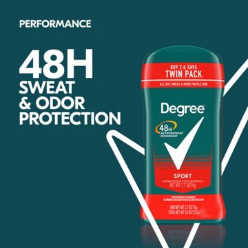 Degree Men 48 Hr Protection Antiperspirant Solid Deodorant -  Sport, 2 pk