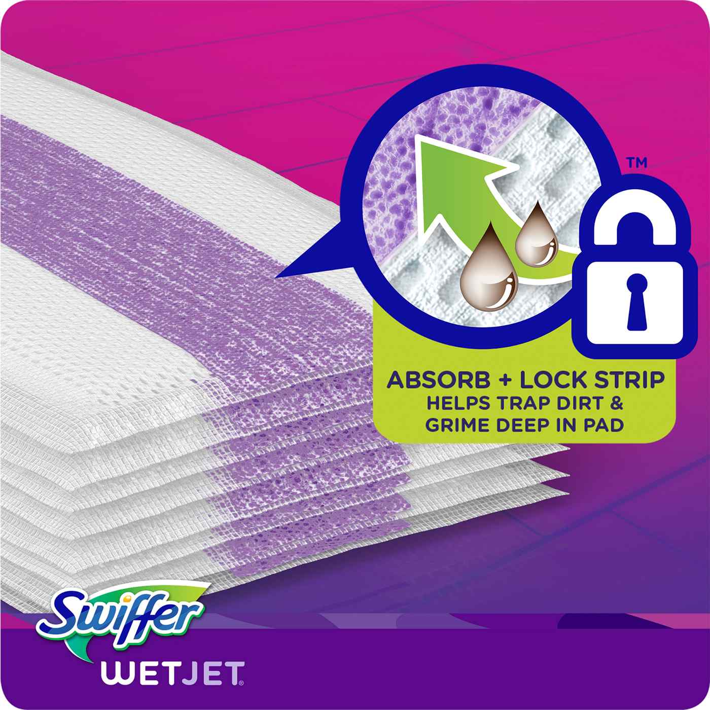 Swiffer WetJet Multi Surface Floor Cleaner Spray Mop Pad Refill; image 2 of 6