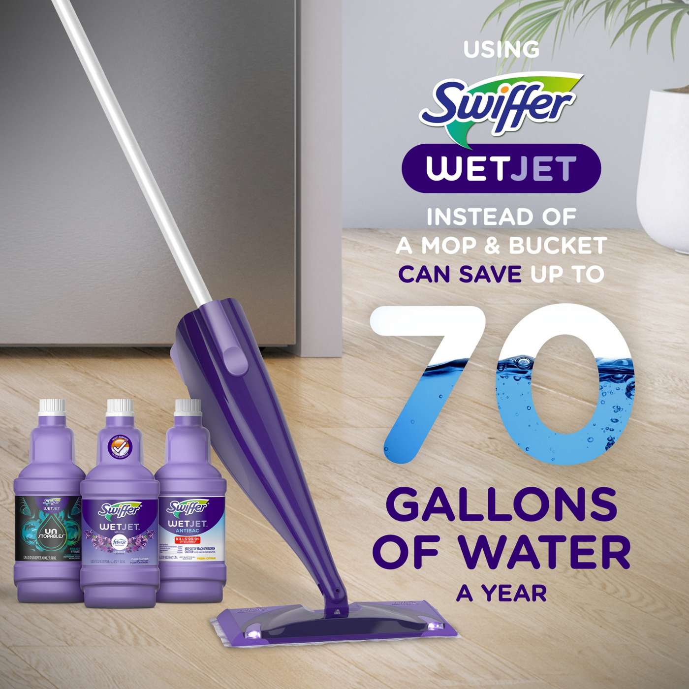 Swiffer WetJet Multi Surface Floor Cleaner Spray Mop Pad Refill; image 4 of 6