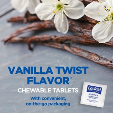 Lactaid Fast Act Lactose Relief Chewables - Vanilla Twist