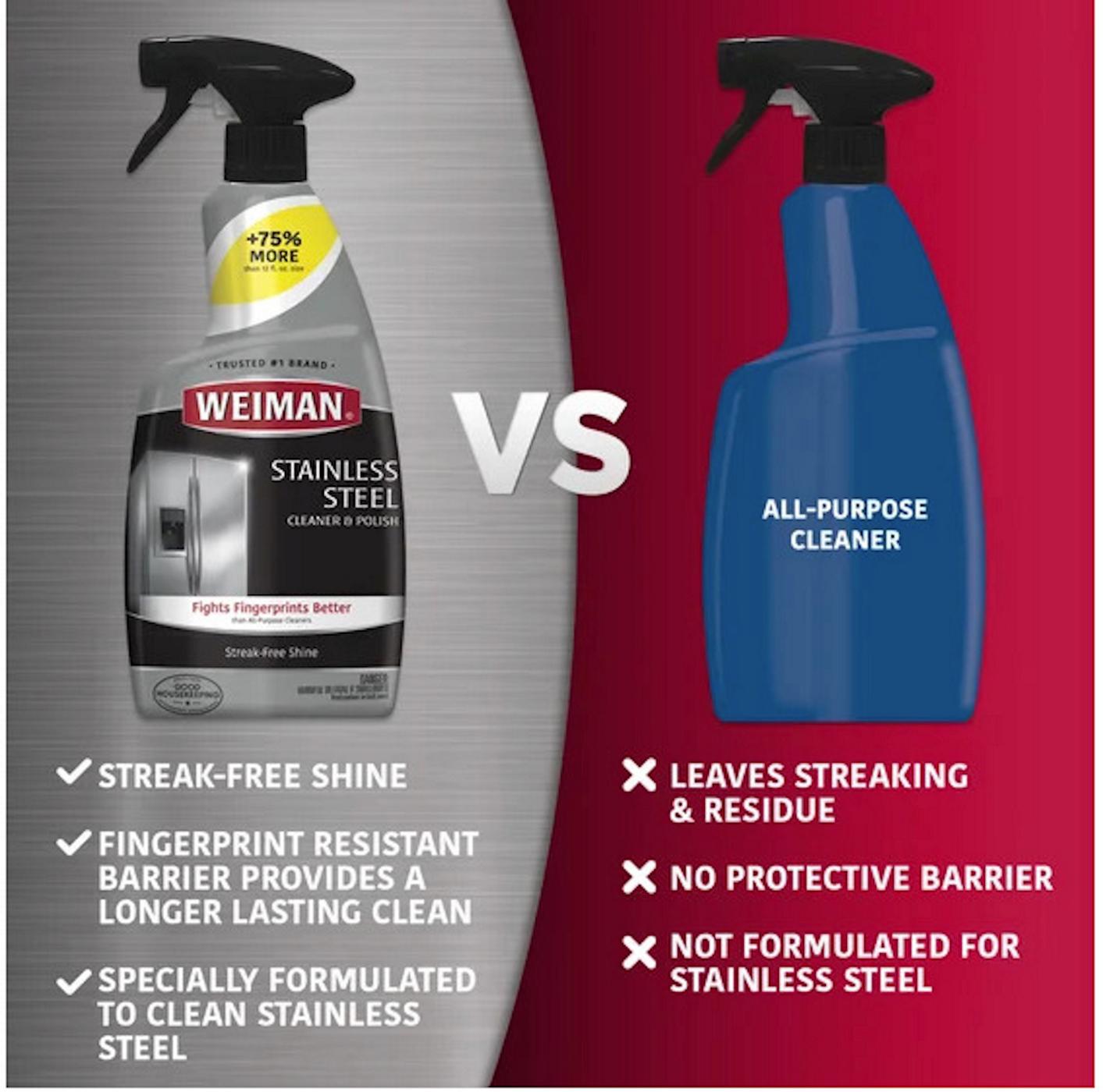 Weiman Stainless Steel Cleaner & Polish Spray; image 2 of 10