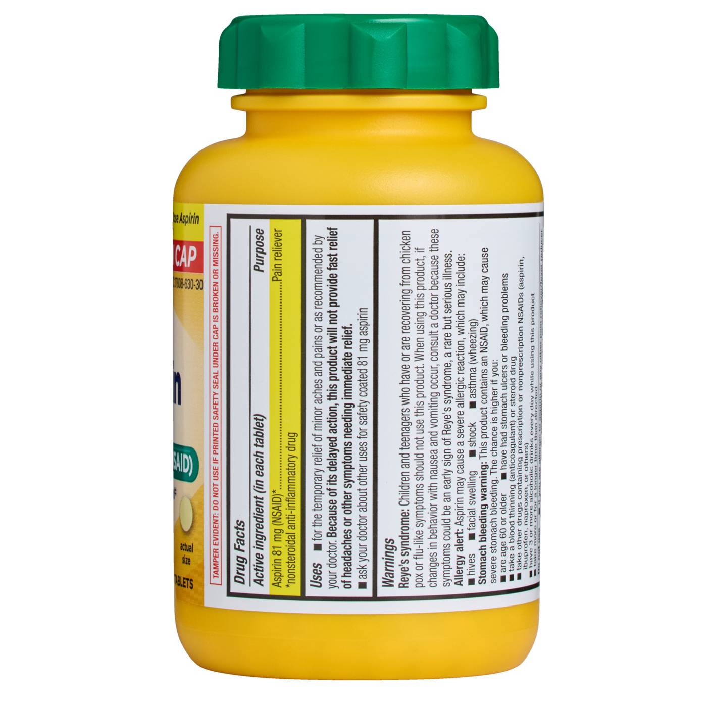 H-E-B Aspirin Enteric Coated Low Dose Tablets – 81 mg; image 3 of 4