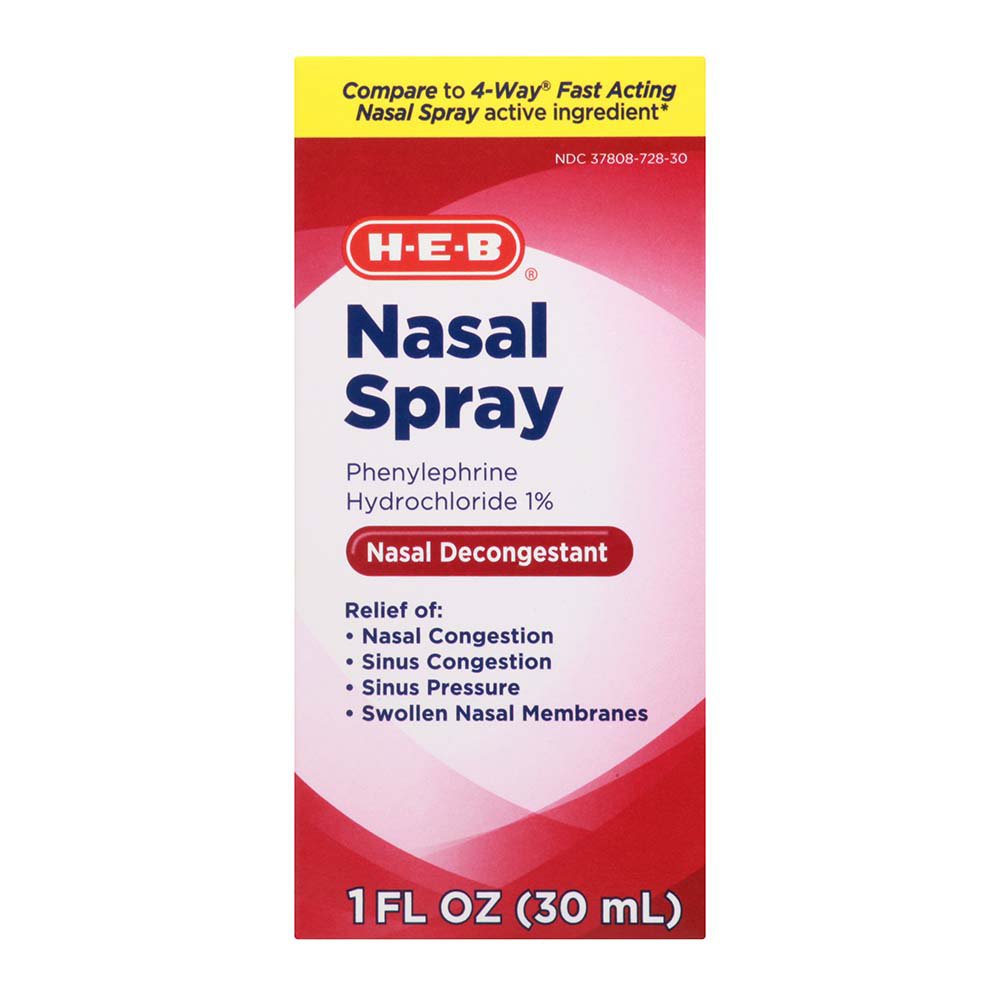 H-E-B Phenylephrine Nasal Spray - Shop. hydrochloride nasal spray. 