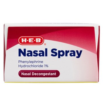 H-E-B Nasal Spray Phenylephrine Hydrochloride  Decongestant, 1 oz