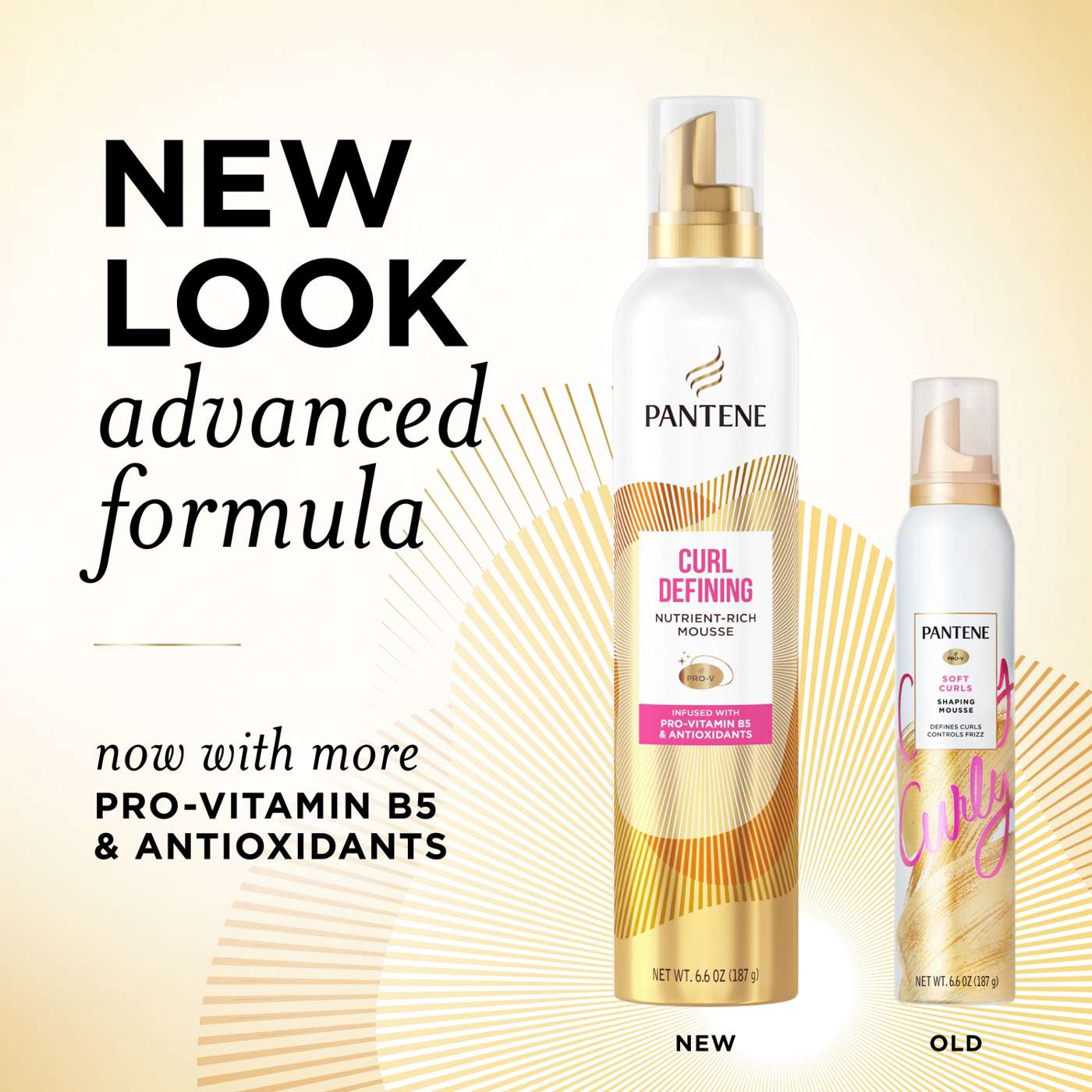 Pantene Curl Defining Mousse, Pro-Vitamin B5 and Antioxidant Formula, Moisture Lock, 6.6 oz; image 4 of 9